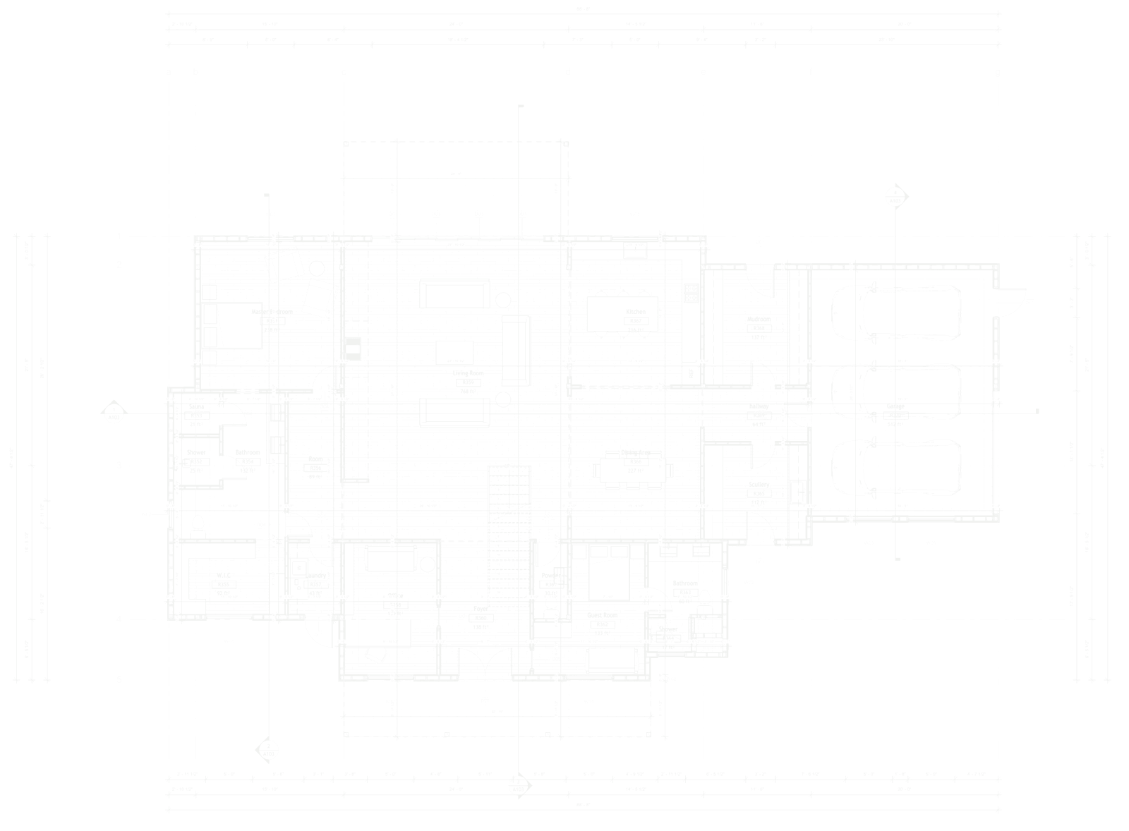 Ground floor plan of The Long House