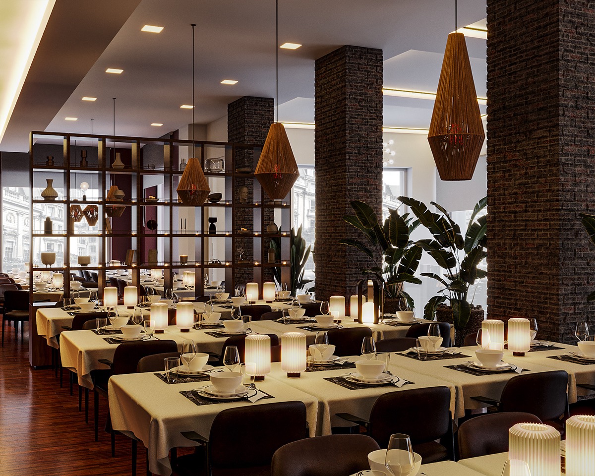 Interior visualisation: restaurant, view 3 of 4