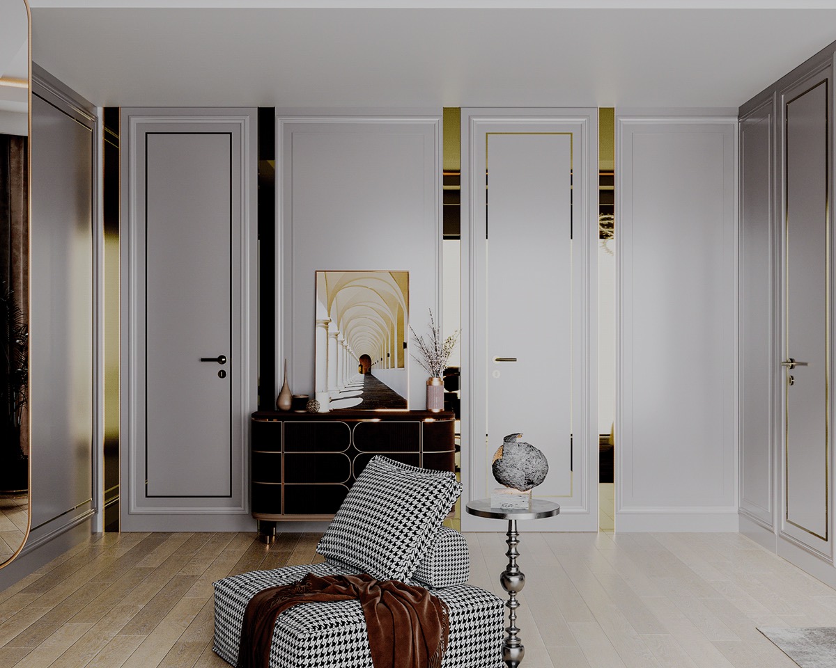 Visualisation of a bedroom interior