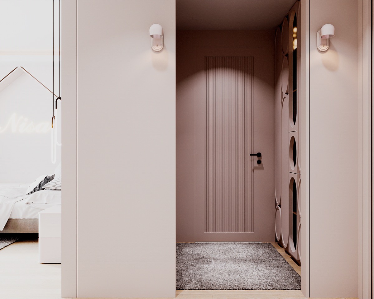 Interior visualisation: Children’s room, soft palette, view 9 of 10