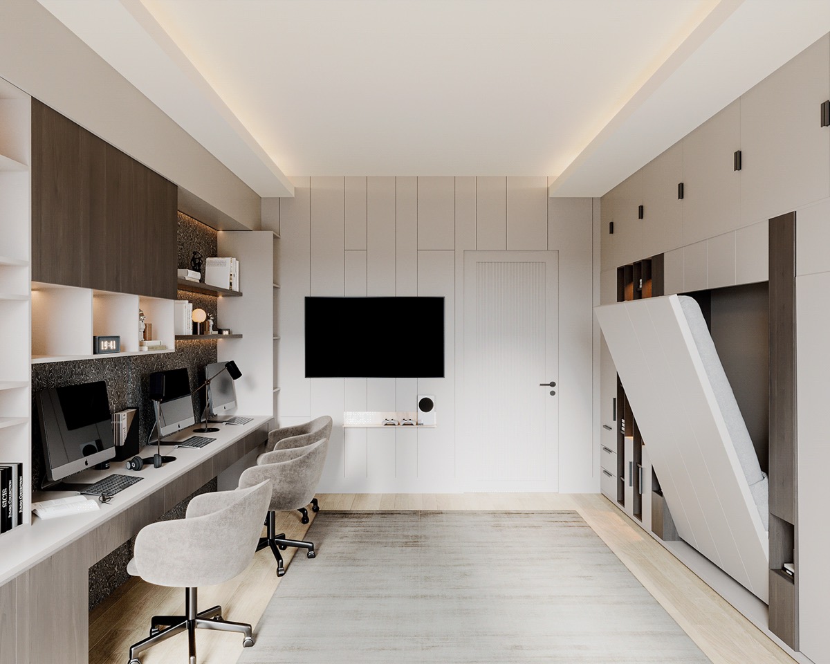 Interior visualisation: study room, view 4 of 10
