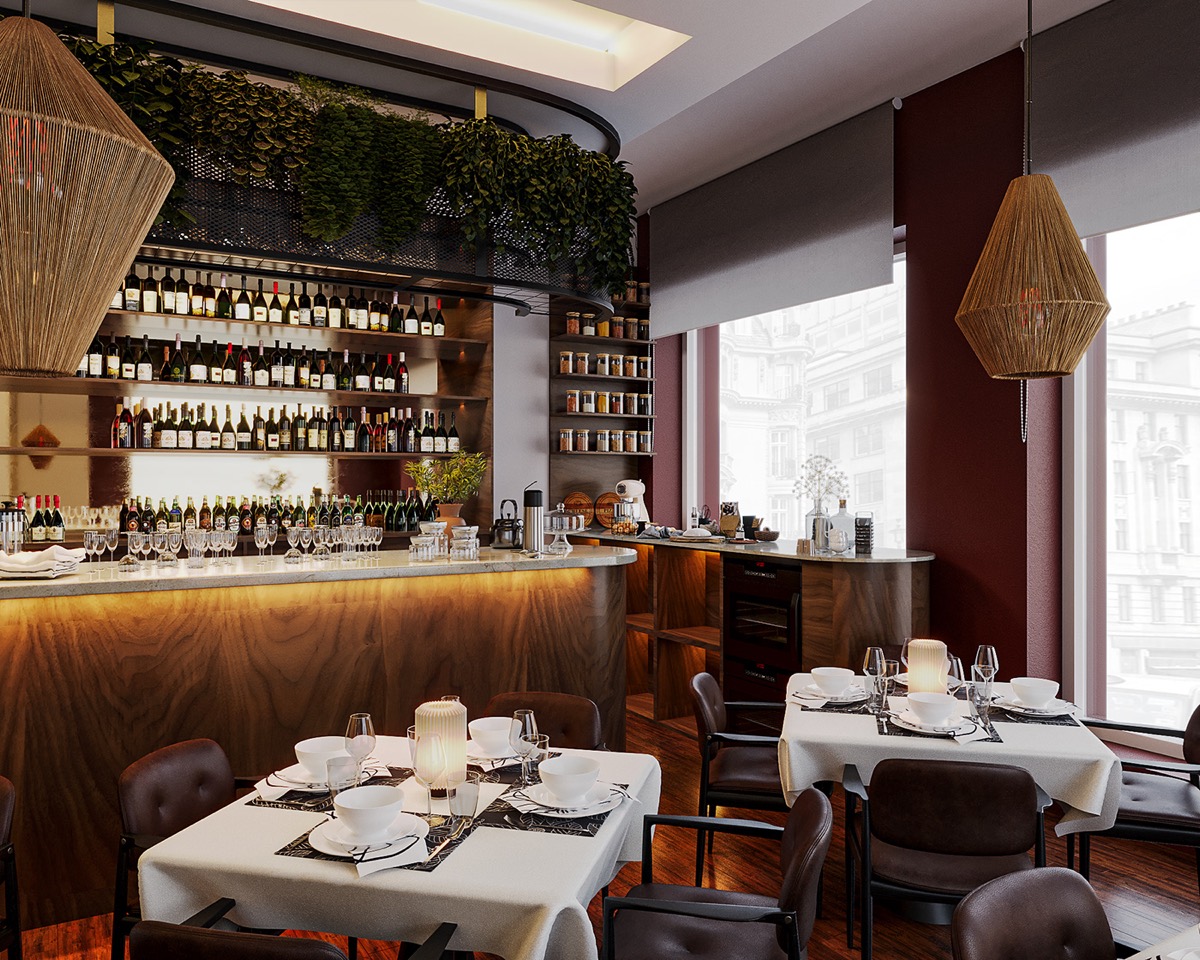 Interior visualisation: restaurant, view 4 of 4