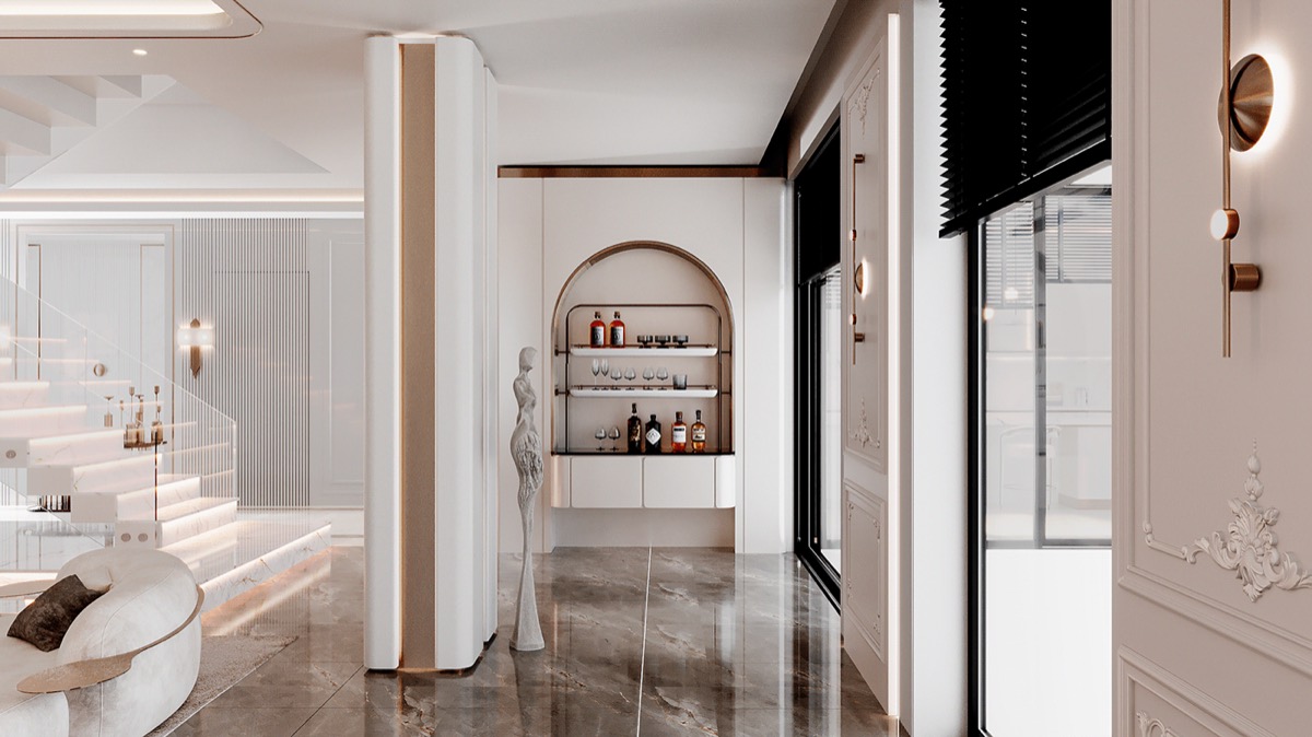 Interior visualisation: villa lounge, view 10 of 11