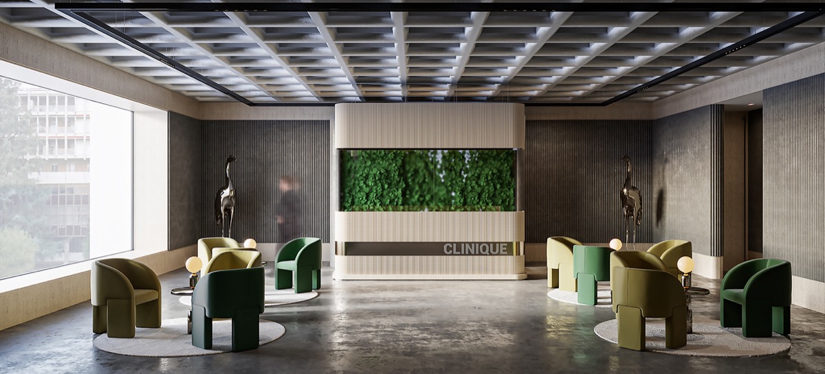 Visualisation of a clinic hall