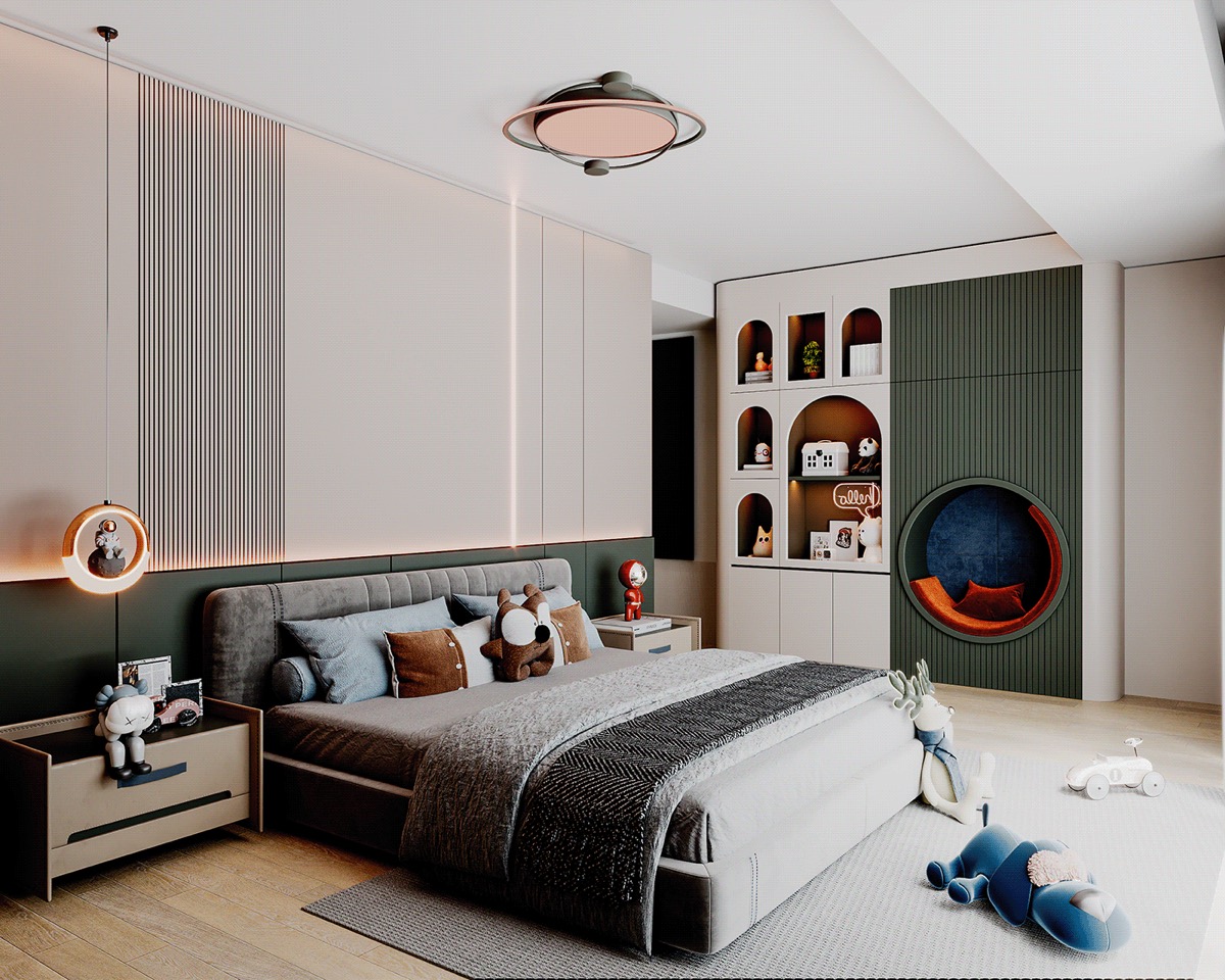 Interior visualisation: Children’s room, view 3 of 8
